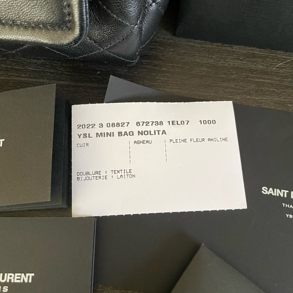 Saint Laurent Black Quilted Crossbody Bag with Gold Logo - Picture 14 of 14